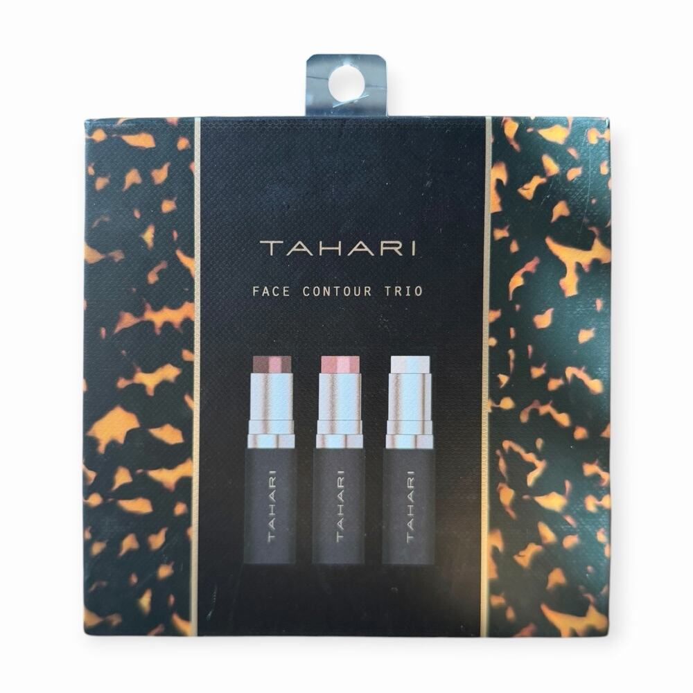 Tahari Face Contour Trio Cream Makeup Stick Set 3-Piece Contour Blush Highlight